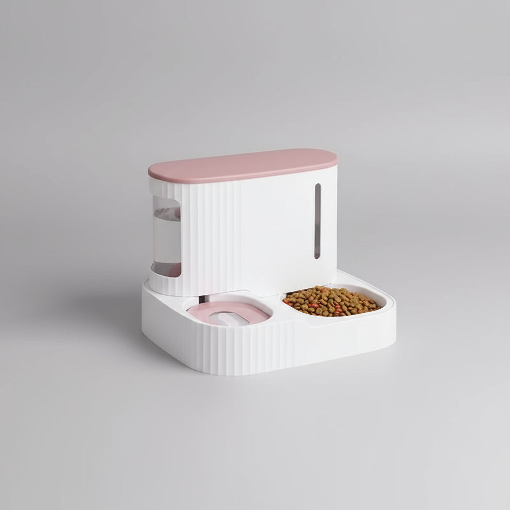 Pet Cat Bowl Dual-Use Dog for Feeder Bowls Kitten Automatic Food Drinking Fountain 3L Capacity Puppy Feeding Waterer Products