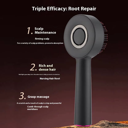 Electric Scalp Massager with Red Light Therapy & Hair Growth Oil Applicator