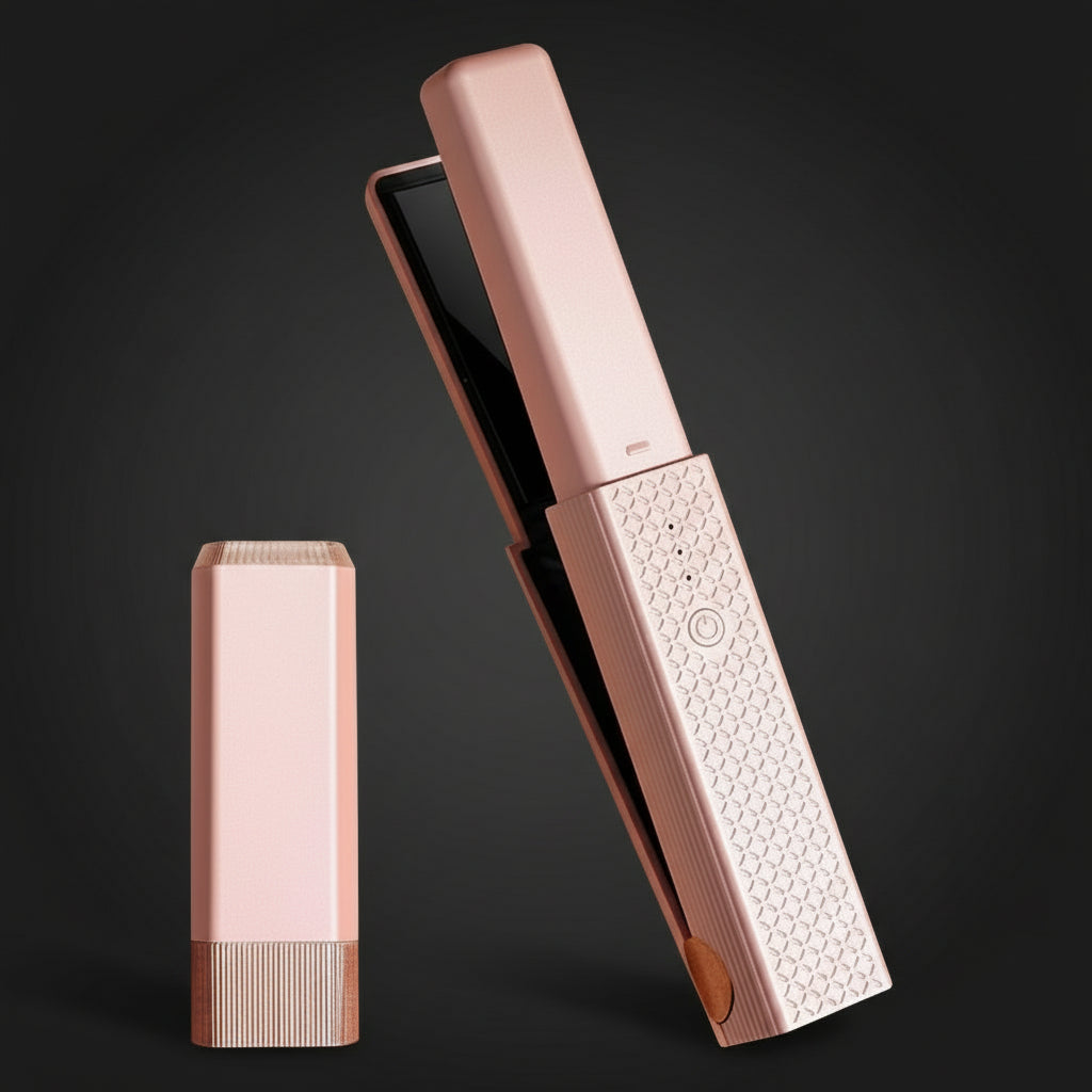 Cordless Mini Usb Hair Straightener Fast Heating Three Temperatures Adjustable Travel Hair Portable Straightener K8F0