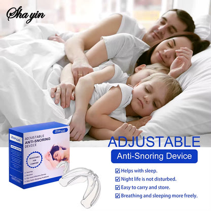 Anti-Snoring Mouth Guard - Bpa-Free Dental Night Protector to Stop Snoring & Teeth Grinding, Sleep Aid Device for Adults