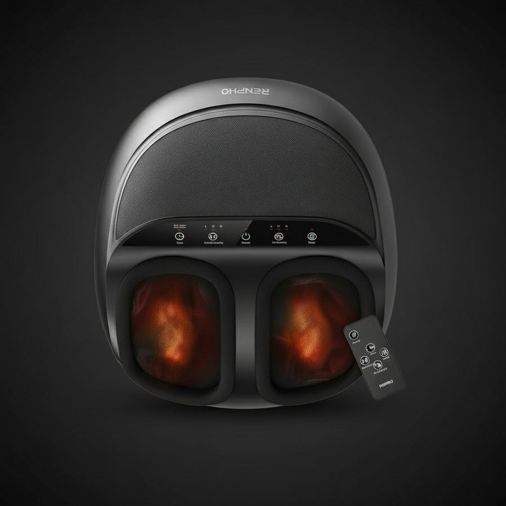 Foot Massager Machine with Heat, Shiatsu Deep Kneading, Birthday Gifts for Mom Dad Men,Fit’S Feet up to Men Size 12 Remote Control