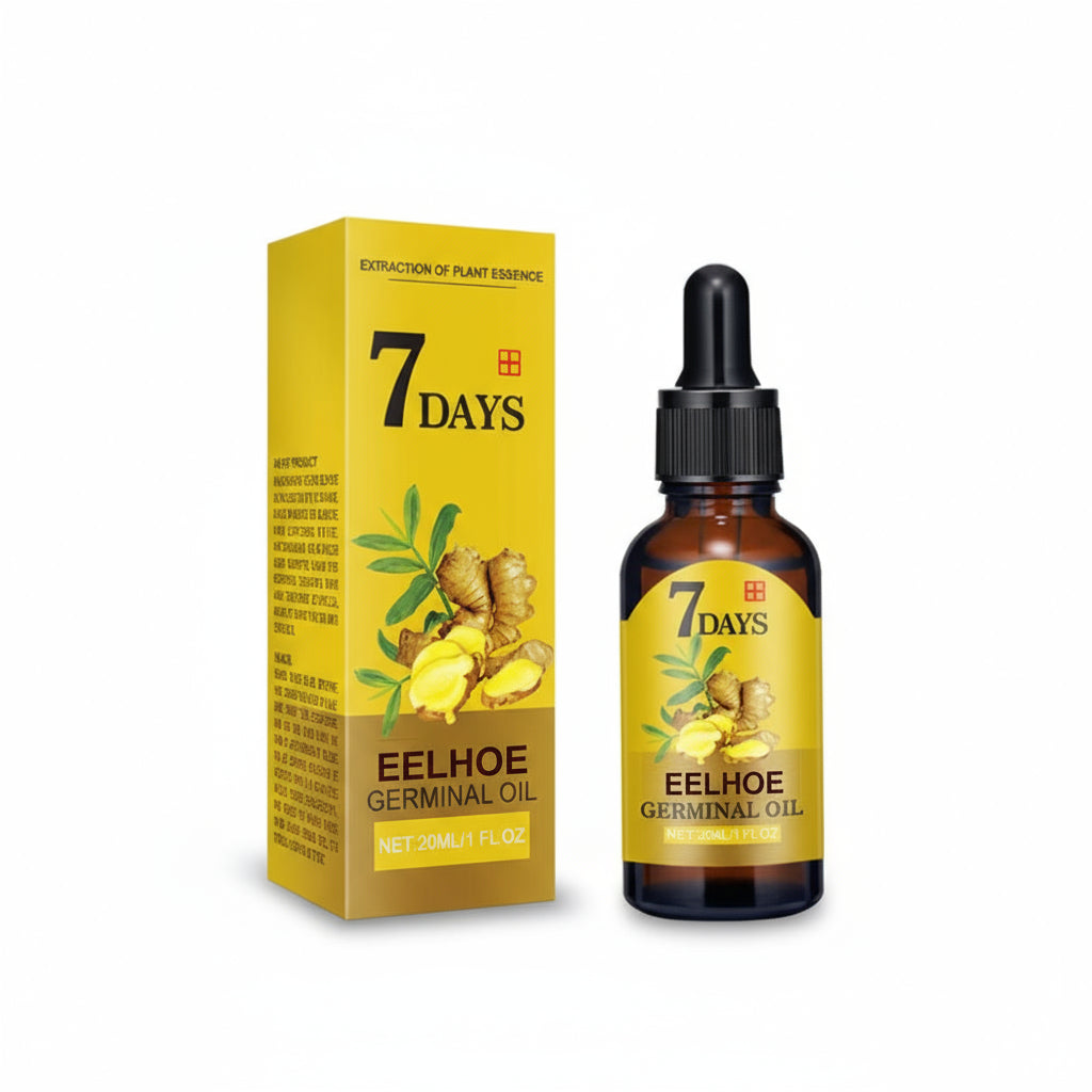 Ginger Hair Growth Oil | Natural Essential Anti-Hair Loss Treatment | Hydrating Nutrient Solution for All Hair Types 40Ml