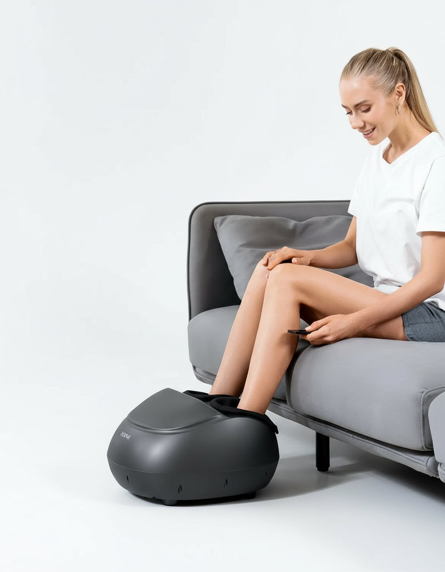 Foot Massager Machine with Heat, Shiatsu Deep Kneading, Birthday Gifts for Mom Dad Men,Fit’S Feet up to Men Size 12 Remote Control