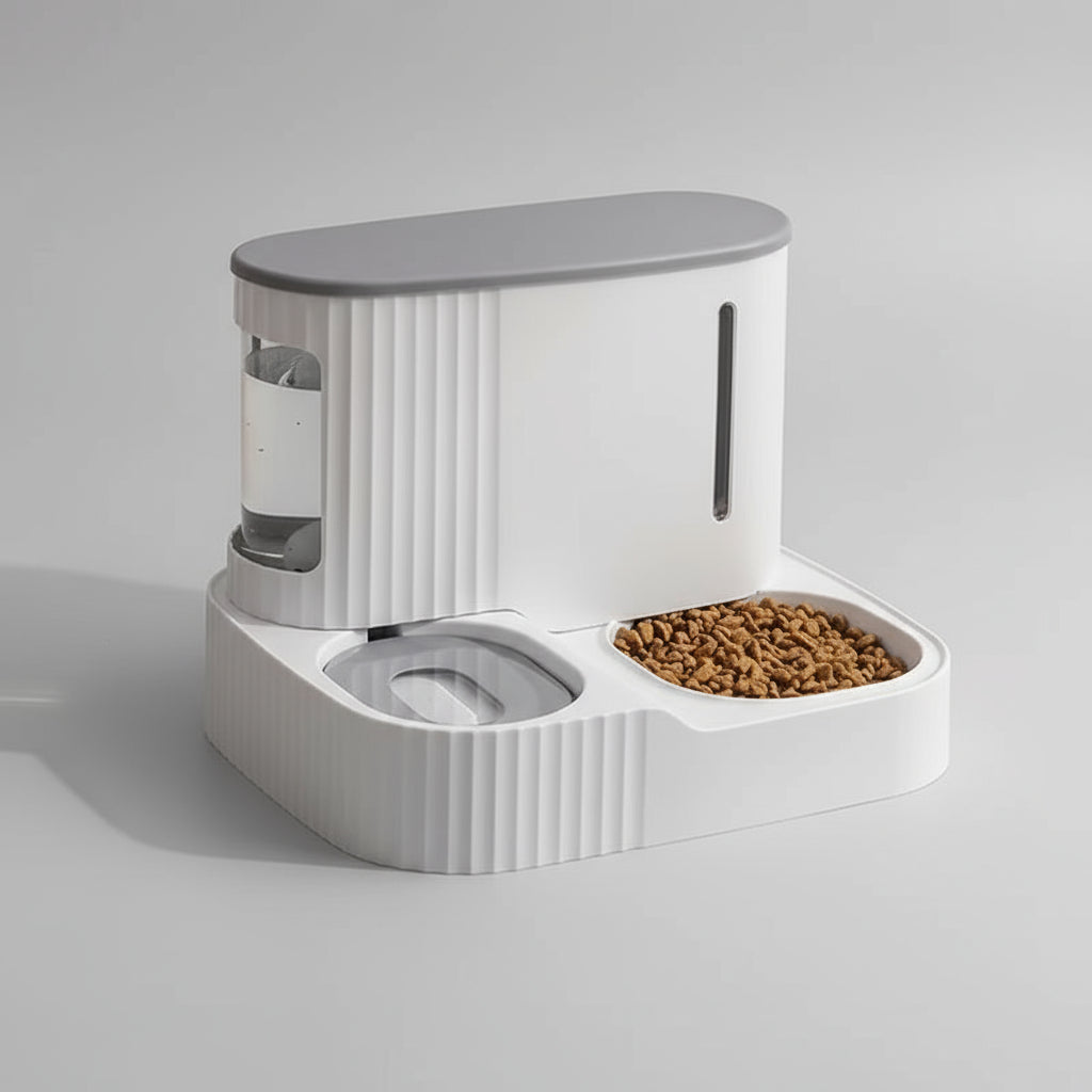 Pet Cat Bowl Dual-Use Dog for Feeder Bowls Kitten Automatic Food Drinking Fountain 3L Capacity Puppy Feeding Waterer Products