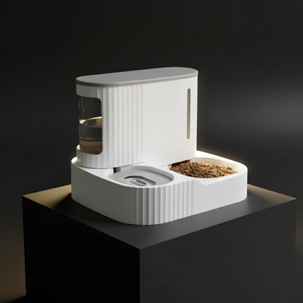 Pet Cat Bowl Dual-Use Dog for Feeder Bowls Kitten Automatic Food Drinking Fountain 3L Capacity Puppy Feeding Waterer Products