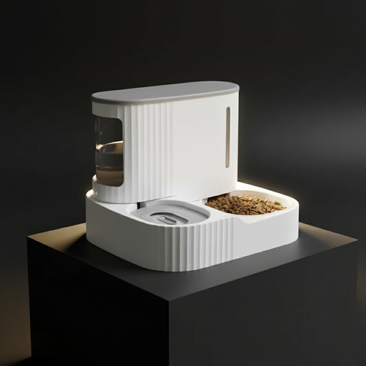 Pet Cat Bowl Dual-Use Dog for Feeder Bowls Kitten Automatic Food Drinking Fountain 3L Capacity Puppy Feeding Waterer Products