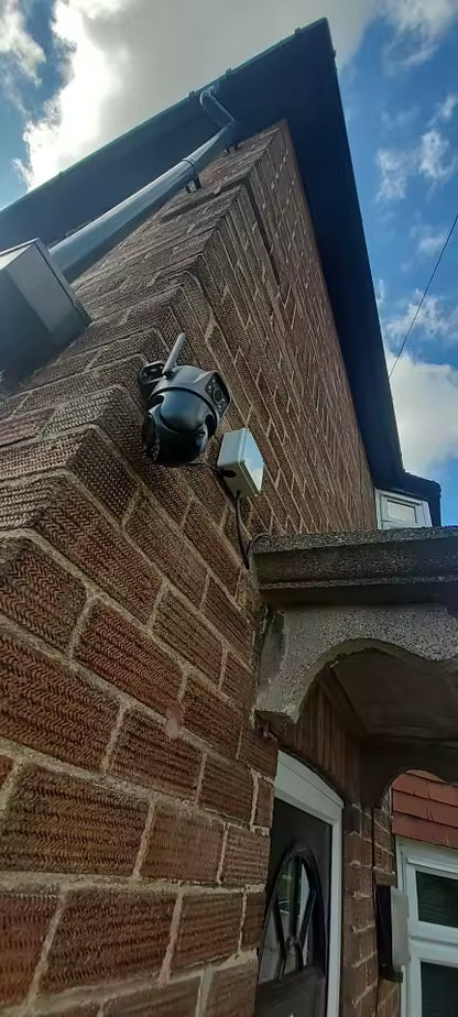 4K Dual-Lens PTZ Outdoor Security Camera with Auto Tracking & Full-Color Night Vision