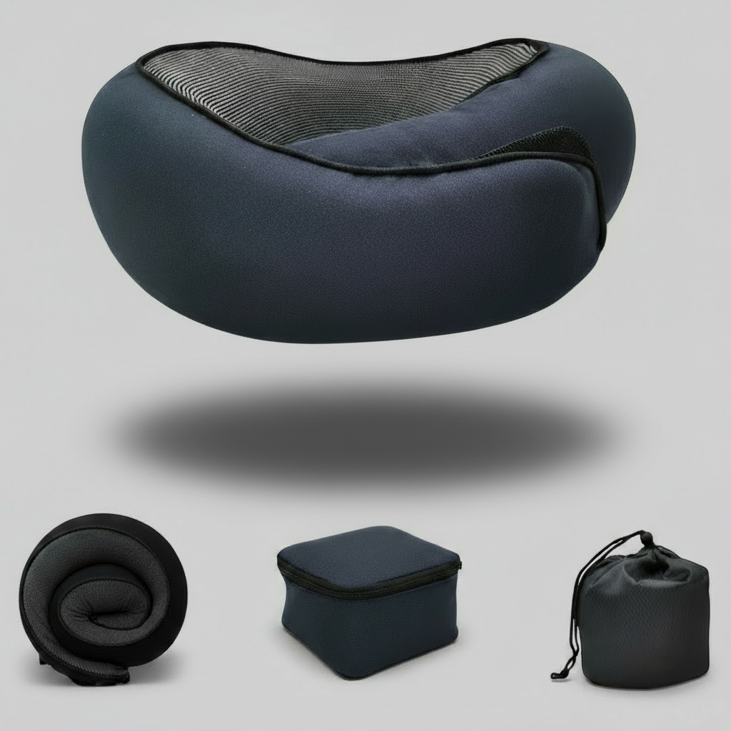 Famous Ergonomic Memory Foam Travel Pillow