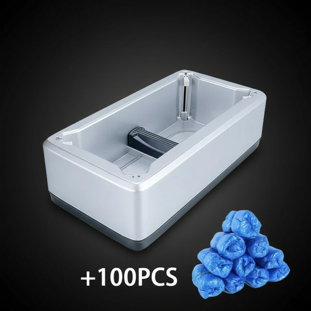 Automatic Shoe Cover Machine Waterproof Disposable Shoes Cover Overshoes Dispenser Portable Hand-Free Machine for Home, Office