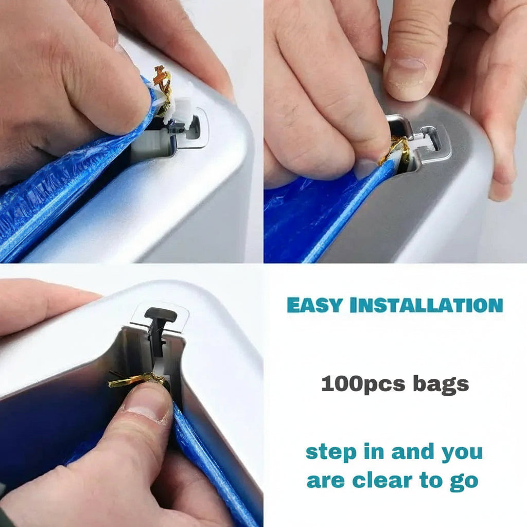 Automatic Shoe Cover Machine Waterproof Disposable Shoes Cover Overshoes Dispenser Portable Hand-Free Machine for Home, Office