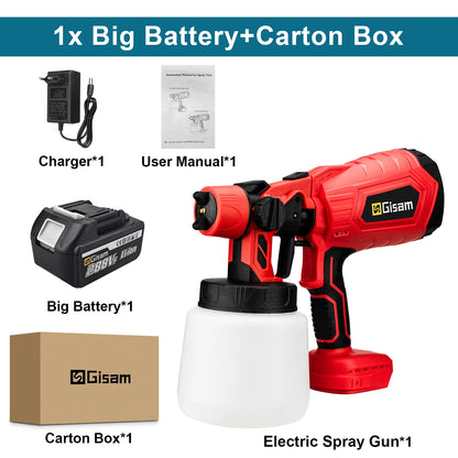 1000ML Cordless Electric Spray Gun Powerful HVLP Paint Sprayer Auto Furniture Steel Coating Airbrush for Makita 18V Battery Pin