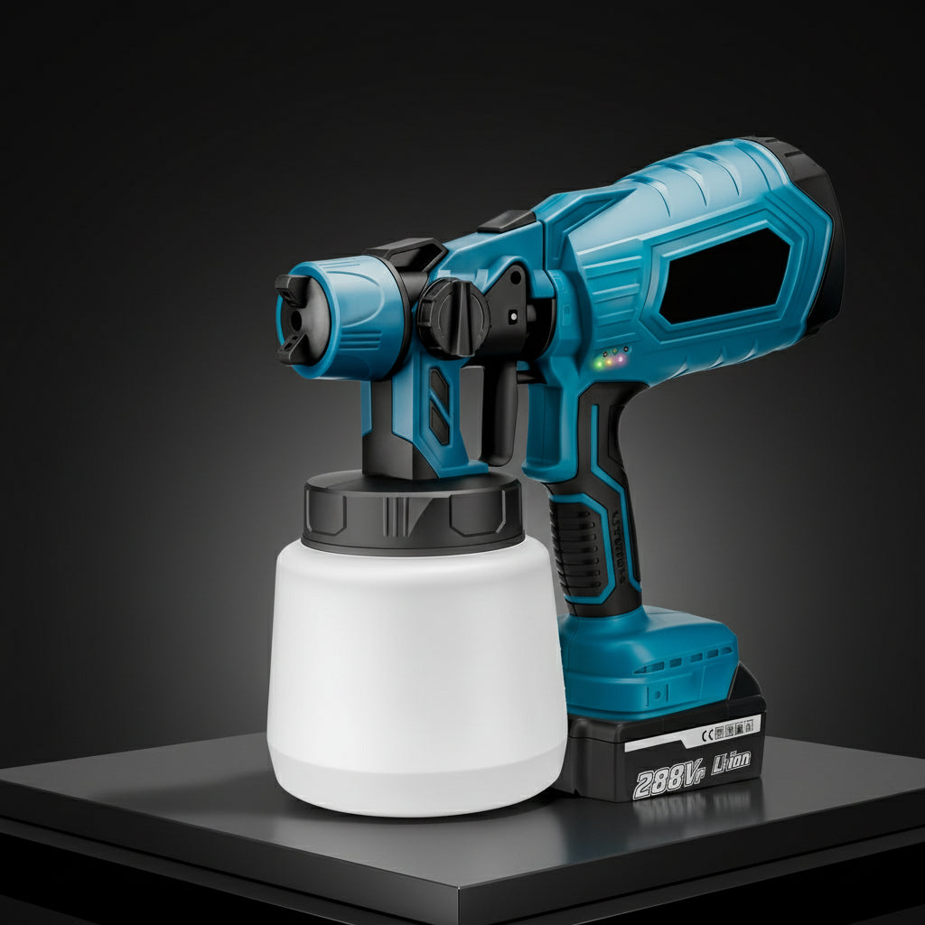 1000ML Cordless Electric Spray Gun Powerful HVLP Paint Sprayer Auto Furniture Steel Coating Airbrush for Makita 18V Battery Pin