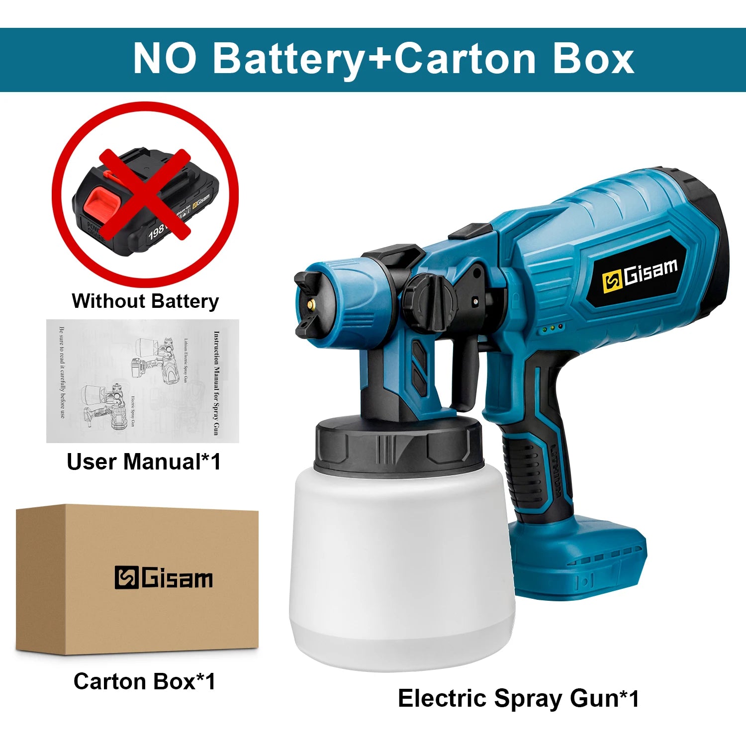 1000ML Cordless Electric Spray Gun Powerful HVLP Paint Sprayer Auto Furniture Steel Coating Airbrush for Makita 18V Battery Pin