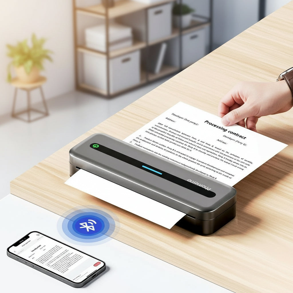 New A4 Portable Printer Wireless M832 for Travel Work Home Inkless Thermal 300DPI Us-Letter Mobile Printer Support Android Ios