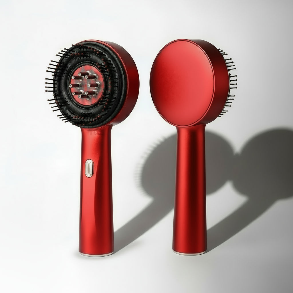 Electric Scalp Massager with Red Light Therapy & Hair Growth Oil Applicator
