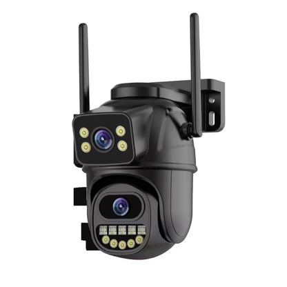 4K Dual-Lens PTZ Outdoor Security Camera with Auto Tracking & Full-Color Night Vision