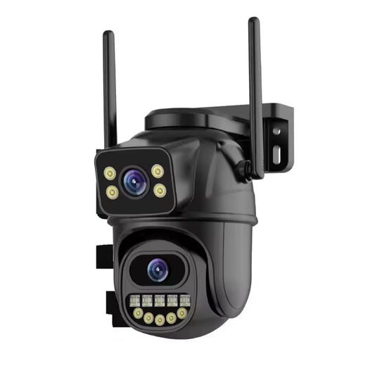 4K Dual-Lens PTZ Outdoor Security Camera with Auto Tracking & Full-Color Night Vision