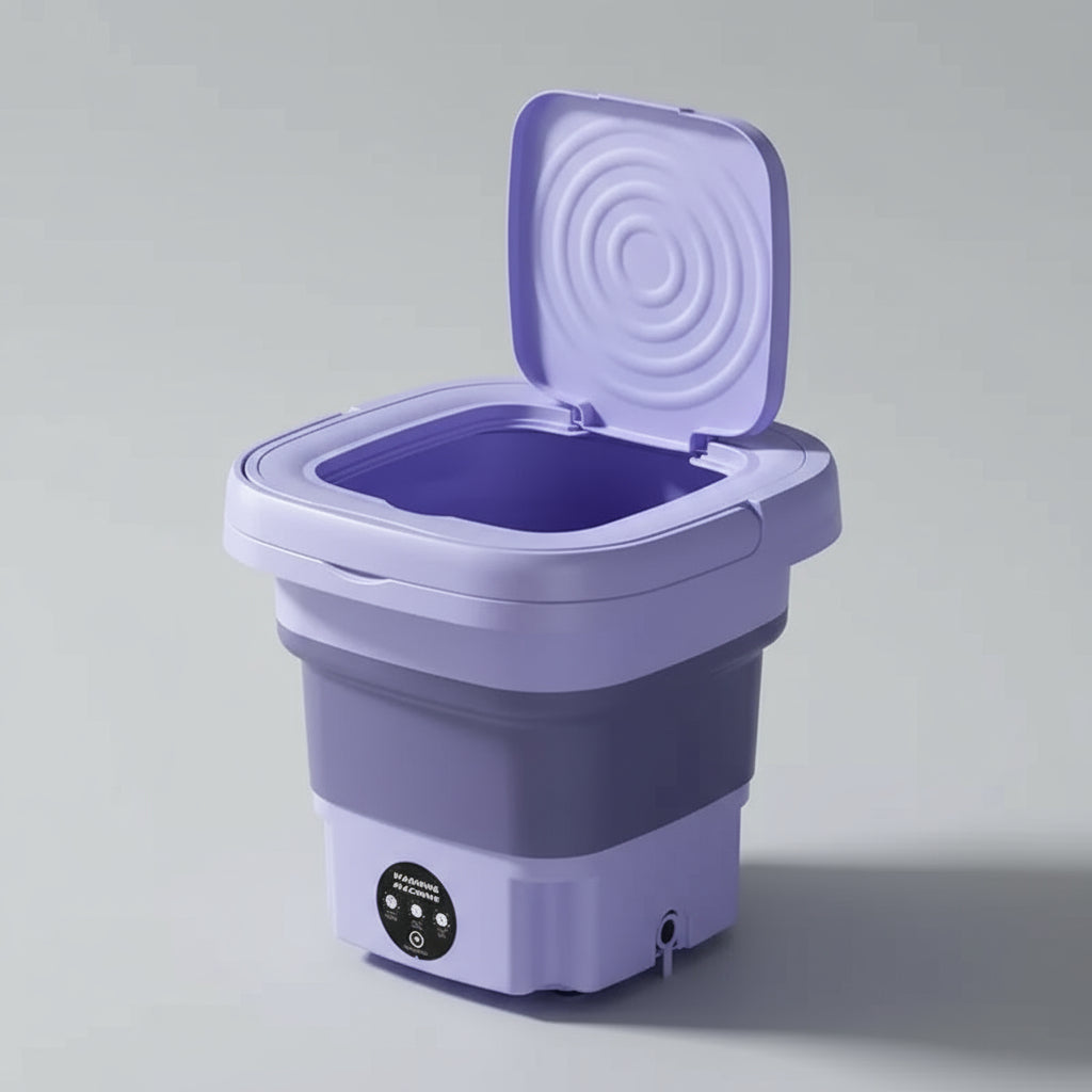 8L Portable Washing Machine Student Dormitory Underwear Socks Mini Cleaning Machine Small Folding Laundry Bucket Washing Machine