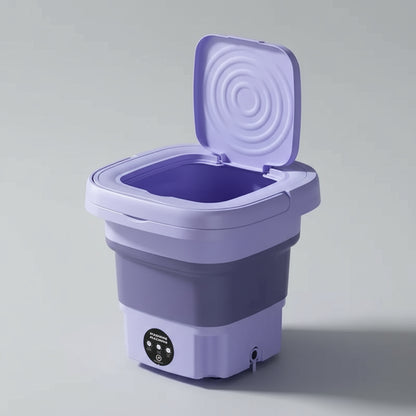 8L Portable Washing Machine Student Dormitory Underwear Socks Mini Cleaning Machine Small Folding Laundry Bucket Washing Machine